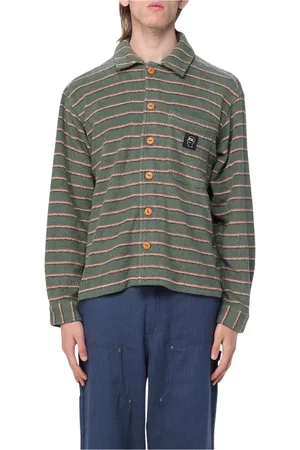 Brain Dead Heren, Overhemden, Groen, Maat: L Fleece