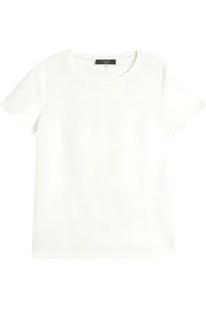 Max Mara Dames, Tops, Wit, Maat: S Katoen