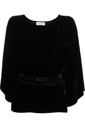 P.A.R.O.S.H. Dames, Blouses & Shirts, Zwart, Maat: S