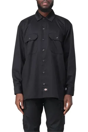 Dickies Heren, Overhemden, Zwart, Maat: M Katoen
