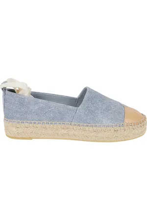 Tory Burch Dames, Schoenen, Blauw, Maat: 38 EU Katoen