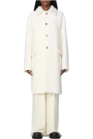 Bottega Veneta Dames, Mantels, Wit, Maat: XS Wol