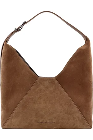 Brunello Cucinelli Dames, Tassen, Bruin, Maat: ONE Size Suède