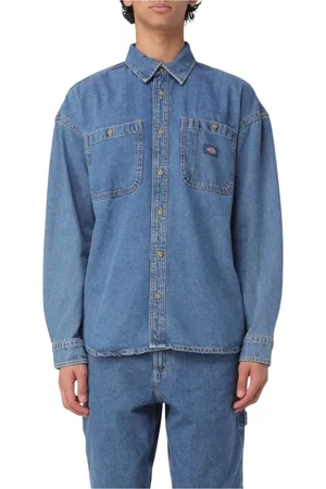 Dickies Heren, Overhemden, Blauw, Maat: M Denim