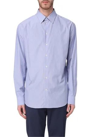 Emporio Armani Heren, Overhemden, Blauw, Maat: 2XL Katoen