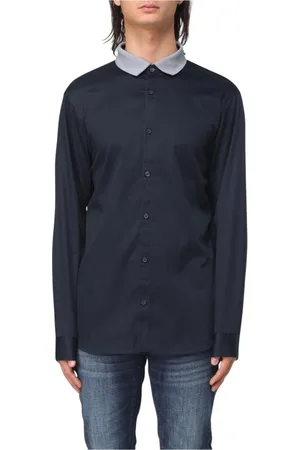 Armani Exchange Heren, Overhemden, Blauw, Maat: XL Katoen