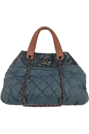 CHANEL Dames, Pre-owned, Blauw, Maat: ONE Size Leer
