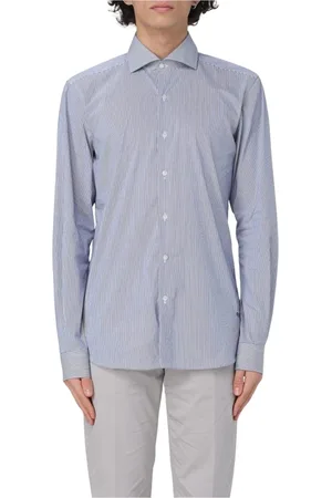 FAY Heren, Overhemden, Blauw, Maat: 4XL