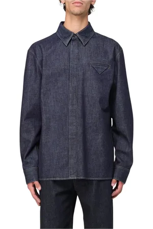 Bottega Veneta Heren, Overhemden, Paars, Maat: M Denim
