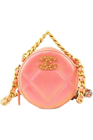 CHANEL Dames, Pre-owned, Roze, Maat: ONE Size Leer