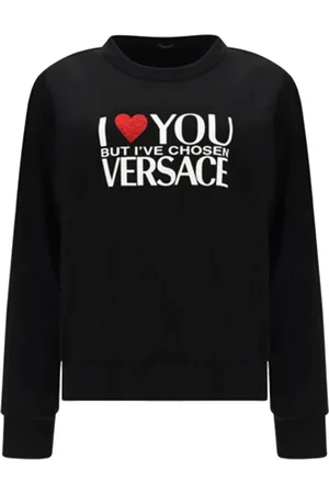 VERSACE Dames, Sweatshirts & Hoodies, Zwart, Maat: 2XS Katoen