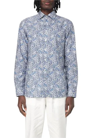 Etro Heren, Overhemden, Blauw, Maat: 4XL Katoen
