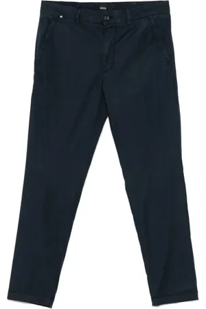 HUGO BOSS Heren, Broeken, Blauw, Maat: S Katoen