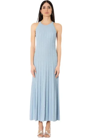D.EXTERIOR Dames, Jurken, Blauw, Maat: L Viscose