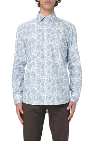 Etro Heren, Overhemden, Blauw, Maat: M Katoen