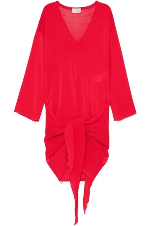 The Attico Dames, Jurken, Rood, Maat: 2XS Viscose