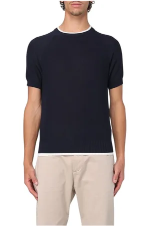 ELEVENTY Heren, Truien, Blauw, Maat: L Katoen