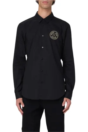 VERSACE Heren, Overhemden, Zwart, Maat: XS