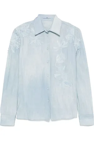 ERMANNO SCERVINO Dames, Blouses & Shirts, Blauw, Maat: S