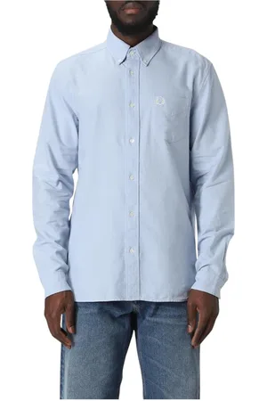 Fred Perry Heren, Overhemden, Blauw, Maat: L