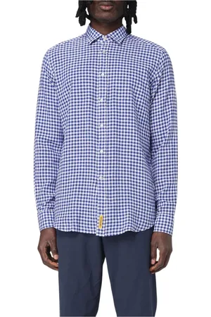 B.D.BAGGIES Heren, Overhemden, Blauw, Maat: XL Linnen