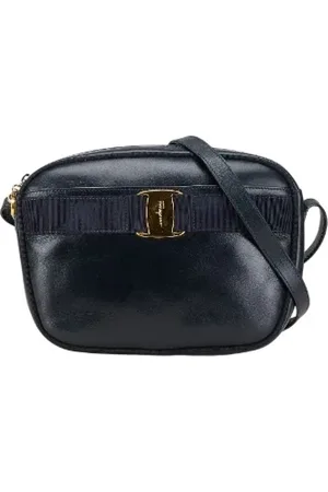 Salvatore Ferragamo Dames, Pre-owned, Blauw, Maat: ONE Size Leer