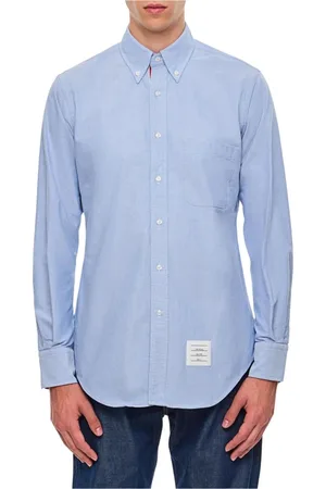 Thom Browne Heren, Overhemden, Blauw, Maat: L Katoen