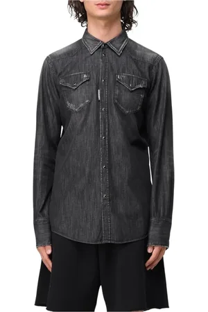 Dsquared2 Heren, Overhemden, Zwart, Maat: M Denim
