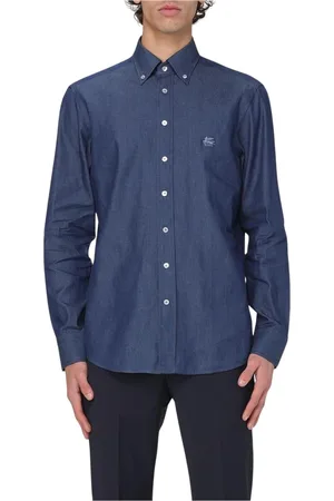 Etro Heren, Overhemden, Blauw, Maat: 3XL Katoen