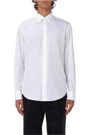 Emporio Armani Heren, Overhemden, Wit, Maat: 2XL Katoen