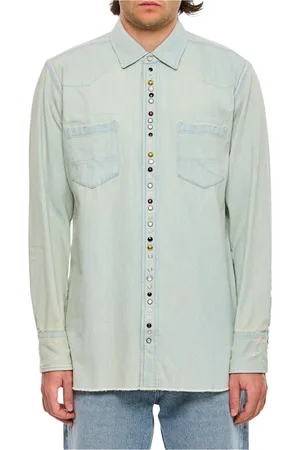Golden Goose Heren, Overhemden, Blauw, Maat: L Denim