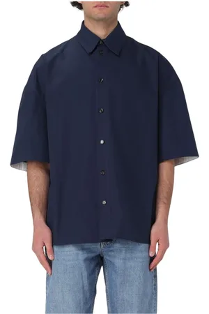 Bottega Veneta Heren, Overhemden, Blauw, Maat: S Katoen