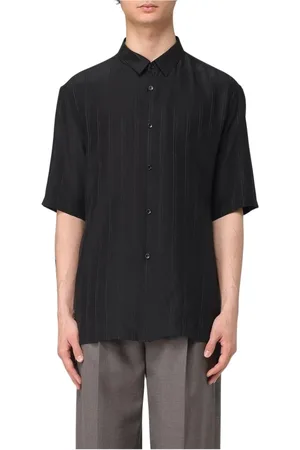 Saint Laurent Heren, Overhemden, Zwart, Maat: XL Zijde