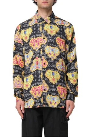 VERSACE Heren, Overhemden, Veelkleurig, Maat: M Zijde