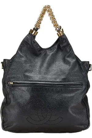 CHANEL Dames, Pre-owned, Zwart, Maat: ONE Size Leer