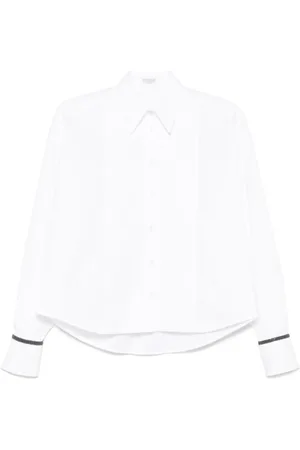 Brunello Cucinelli Dames, Blouses & Shirts, Wit, Maat: M Katoen