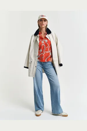 GANT Dames, Blouses & Shirts, Oranje, Maat: XL Katoen