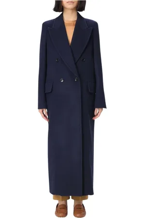 Max Mara Dames, Mantels, Blauw, Maat: 3XS Wol
