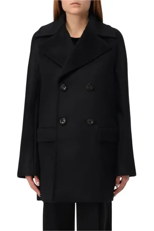Max Mara Dames, Mantels, Zwart, Maat: M Wol