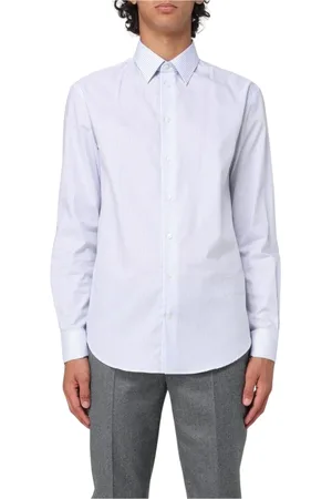 Emporio Armani Heren, Overhemden, Blauw, Maat: L Katoen