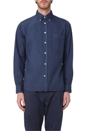 ELEVENTY Heren, Overhemden, Blauw, Maat: XL Katoen
