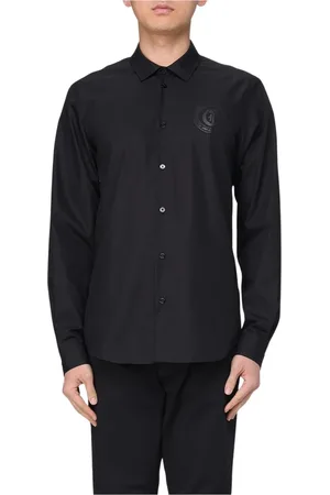 Roberto Cavalli Heren, Overhemden, Zwart, Maat: S