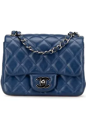 CHANEL Dames, Pre-owned, Blauw, Maat: ONE Size Leer