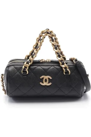 CHANEL Dames, Pre-owned, Zwart, Maat: ONE Size Leer
