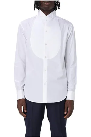 Emporio Armani Heren, Overhemden, Wit, Maat: 2XL Katoen