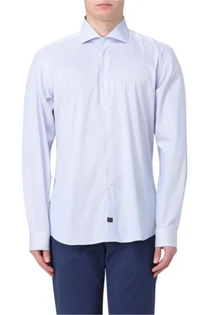 FAY Heren, Overhemden, Blauw, Maat: 4XL Katoen