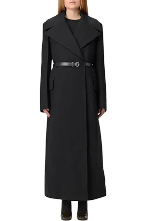 Jil Sander Dames, Mantels, Zwart, Maat: S Wol