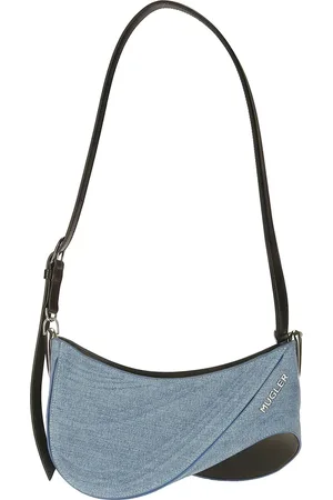 MUGLER Dames, Tassen, Blauw, Maat: ONE Size Leer