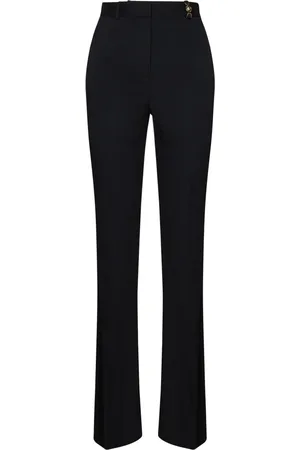 VERSACE Dames, Broeken, Zwart, Maat: S Wol
