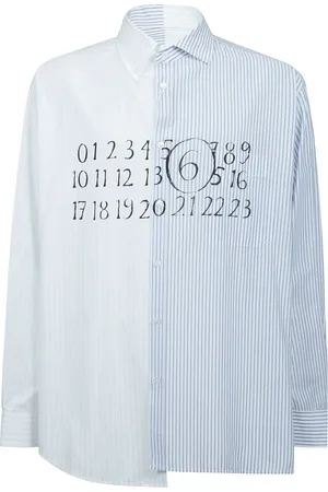 Maison Margiela Heren, Overhemden, Blauw, Maat: M Katoen
